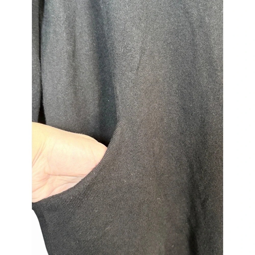 Sundance PM Black‎ Knit Sweater Dress Cotton Silk Blend Lagenlook Minimalist